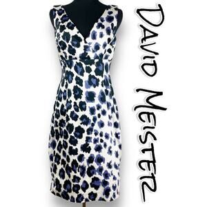 David Meister Bodycon Animal Print Dress Cocktail Party Office Womens Size 4